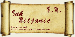 Vuk Miljanić vizit kartica